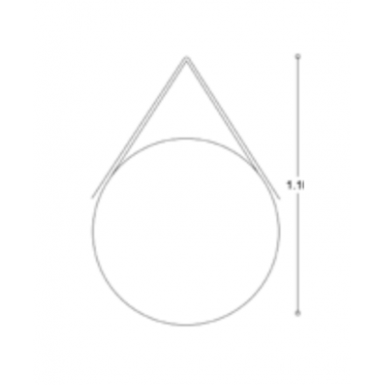 Κρεμαστός Καθρέπτης Iron Rope Φ80 εκ. Gold Mat (Χρυσό)